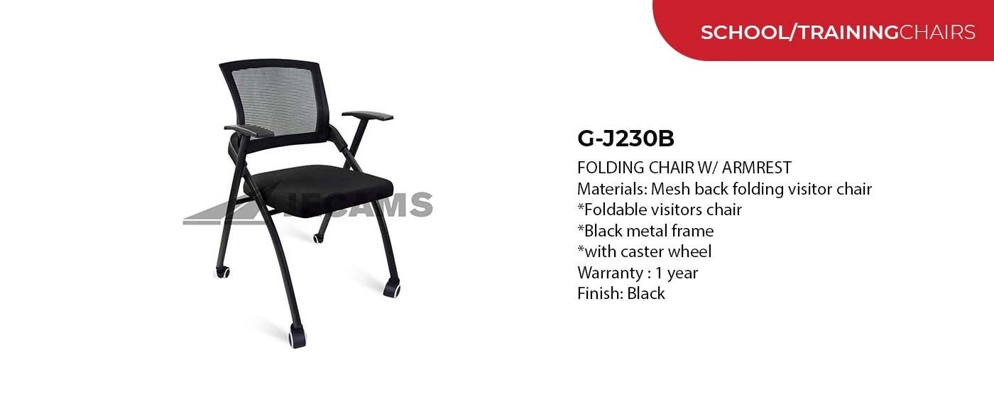 black visitor chair with wheels