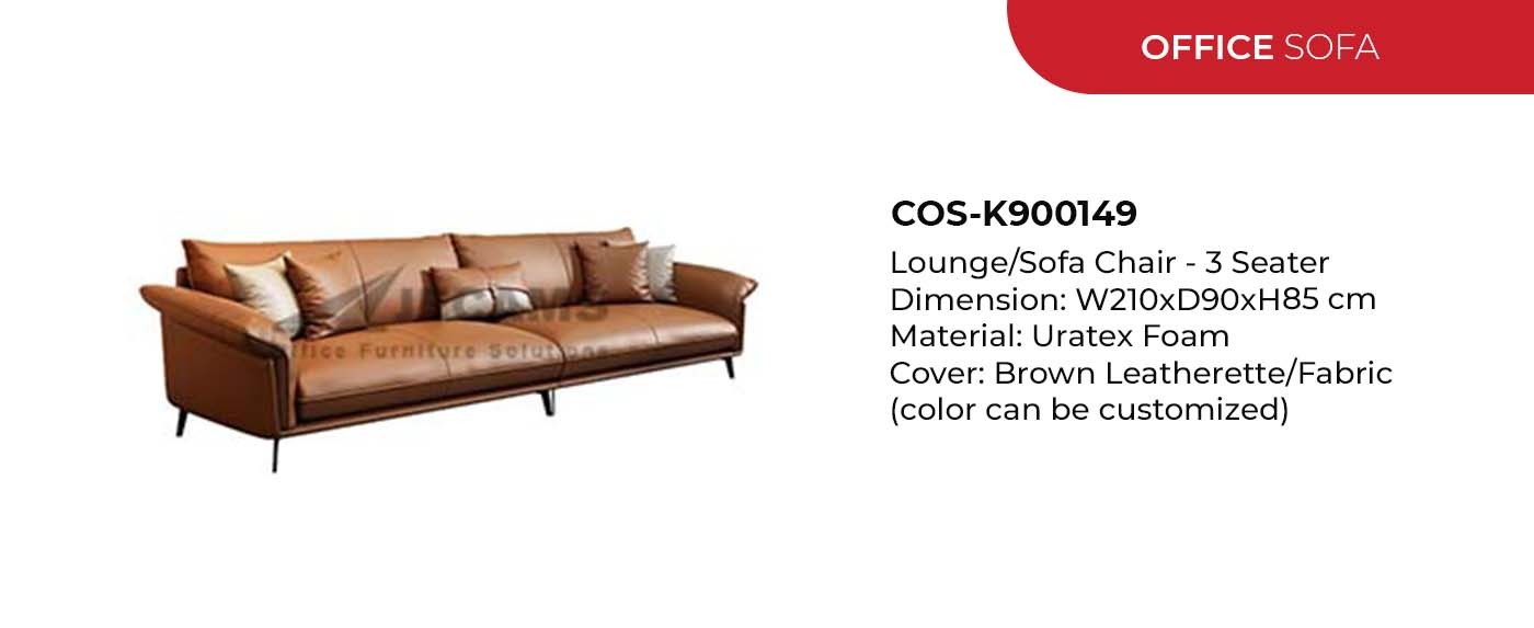 coffee brown office sofa