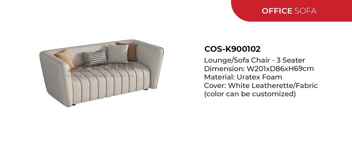long white sofa
