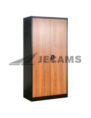 Metal Wood Finish Storage Cabinet