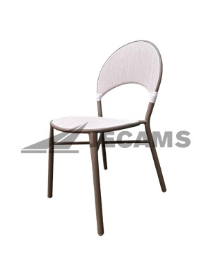 Aluminum frame stackable chair in modern design