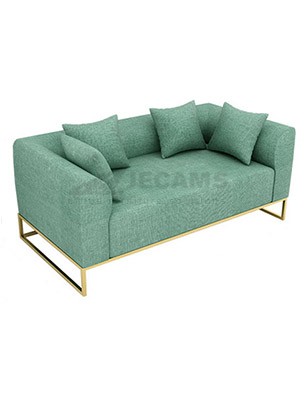 green 2 seater sofa