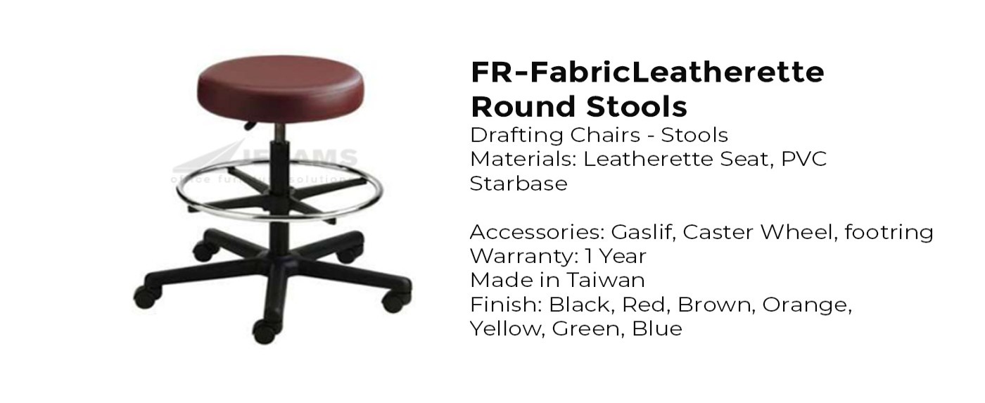 Leatherette Drafting Stool