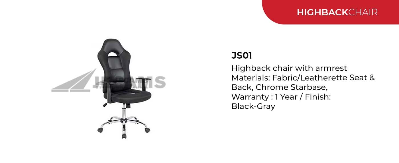 black gray high back chair