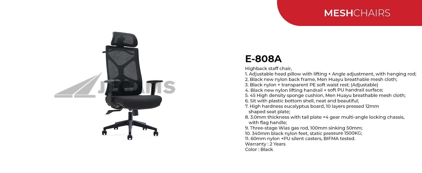 black mesh office chair