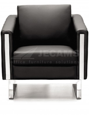 black office sofa COS-813 1 Seater