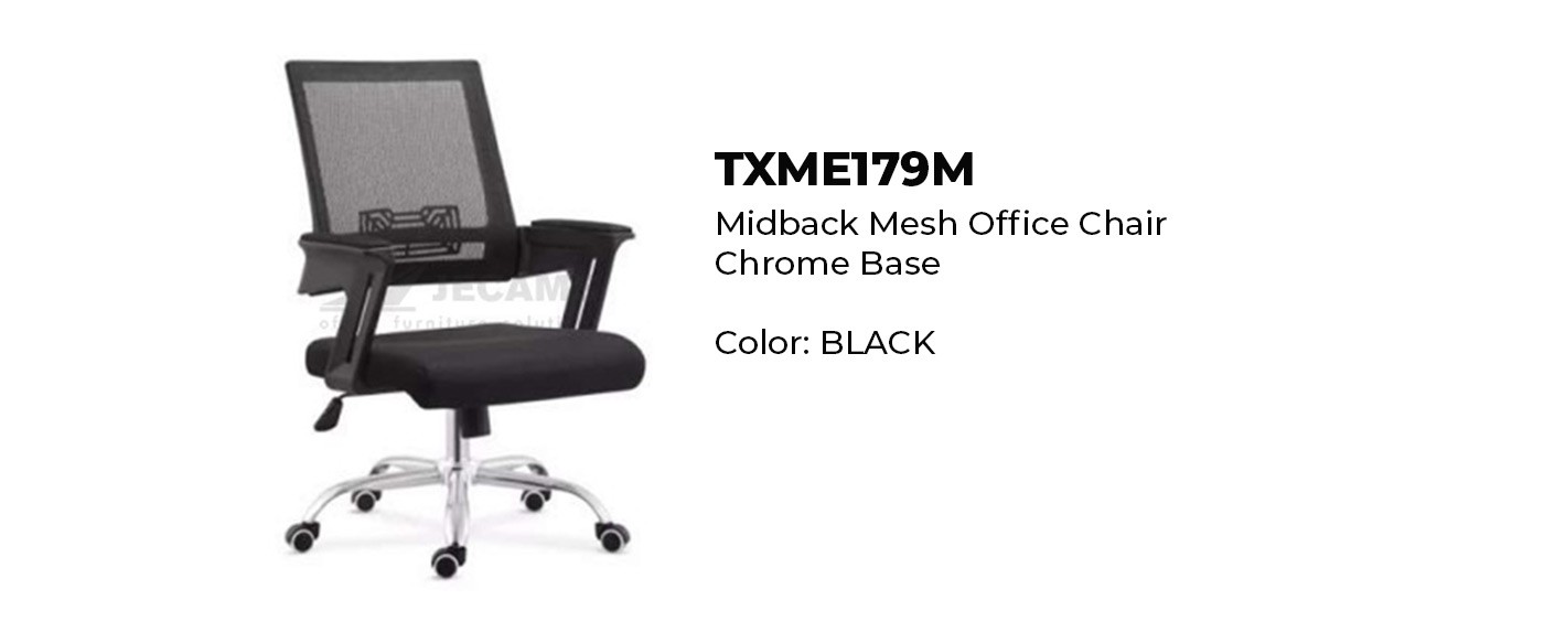 black midback mesh office chair
