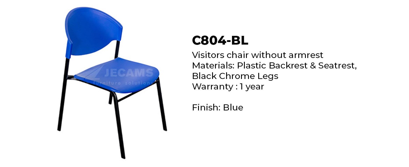 blue visitor chair