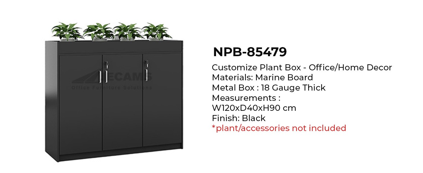 office cabinet with plant box