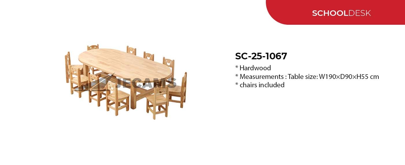 round edges school desk