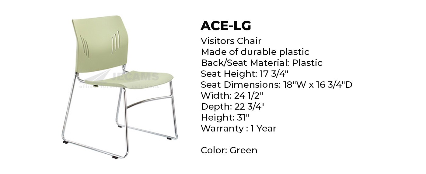 Green Plastic Visitor Chair