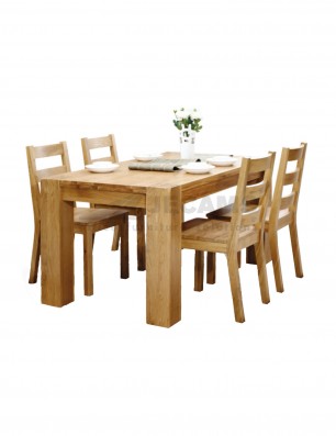 6 Seater Oak Wooden Dining Table Set Hd, Wood Dining Table Set In Philippines