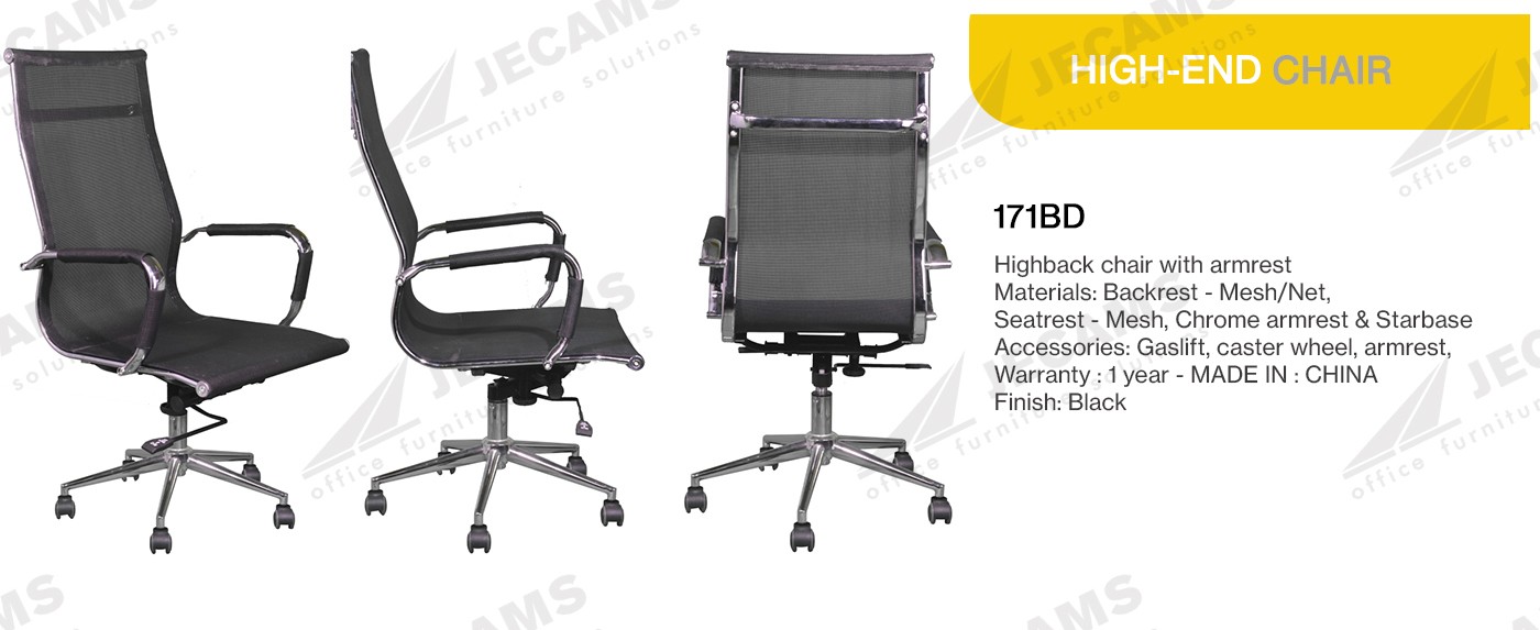 Gaslift mesh chair