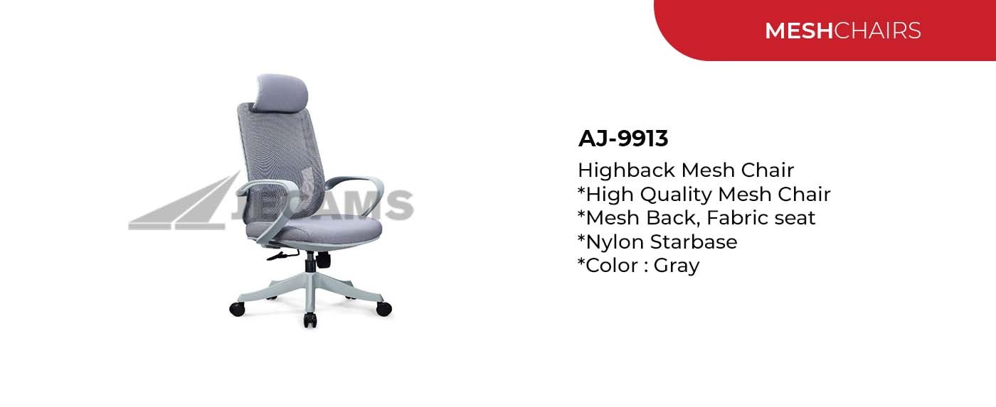 gray office mesh chair