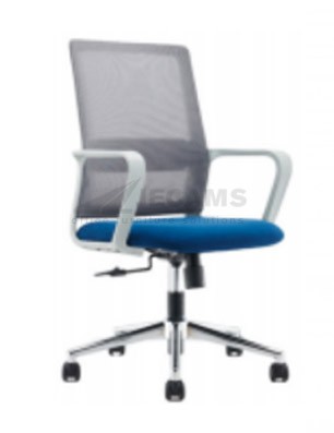 blue, gray and white office chair