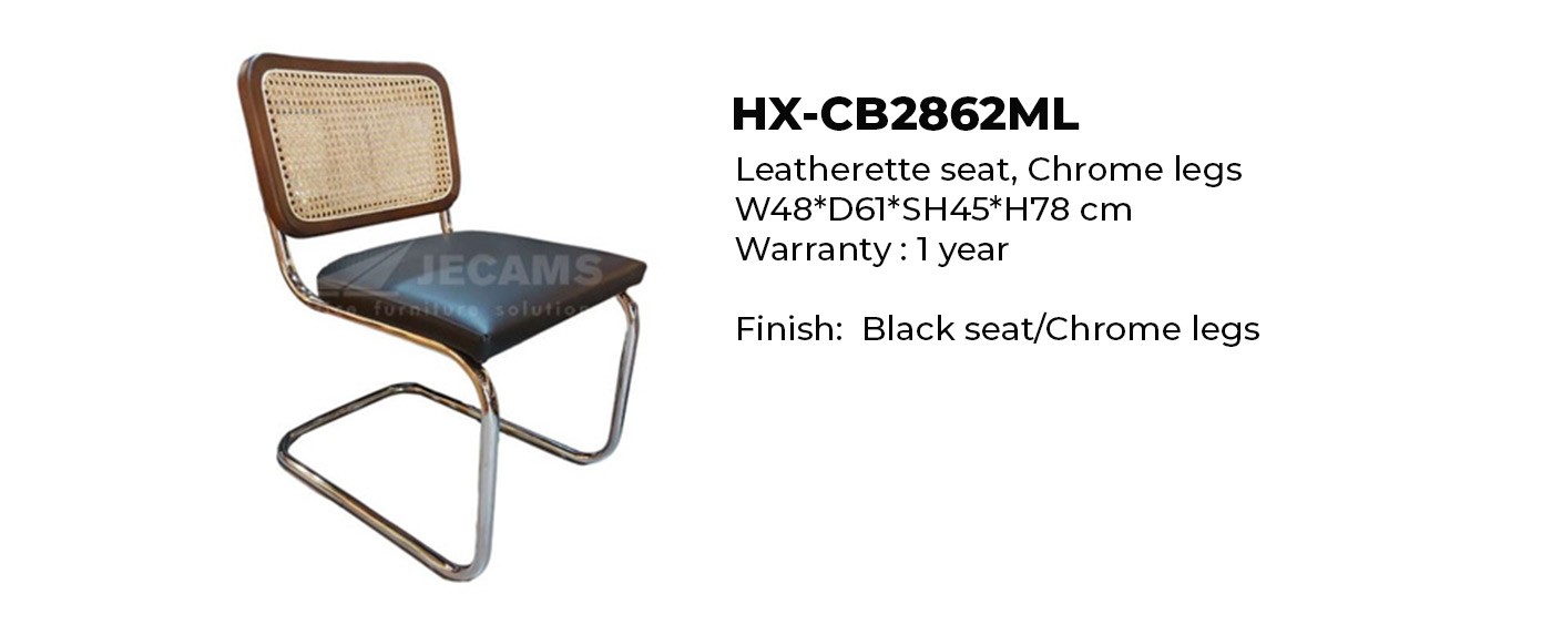 black seat stackable chair