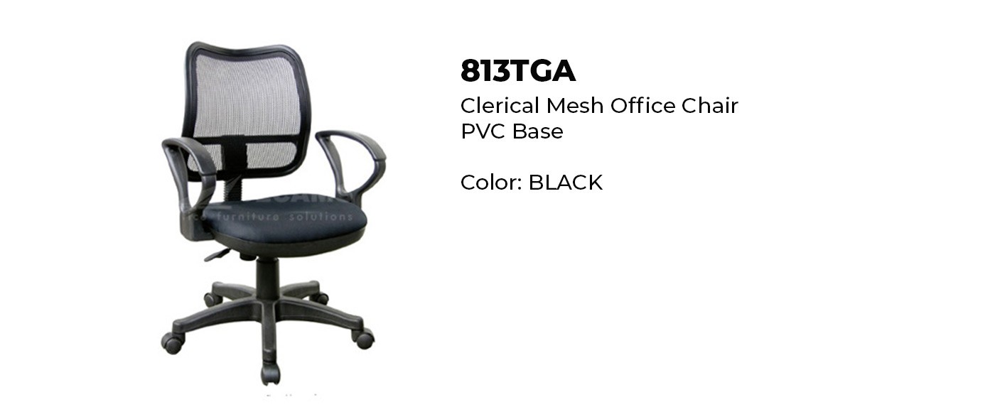 black clerical mesh chair