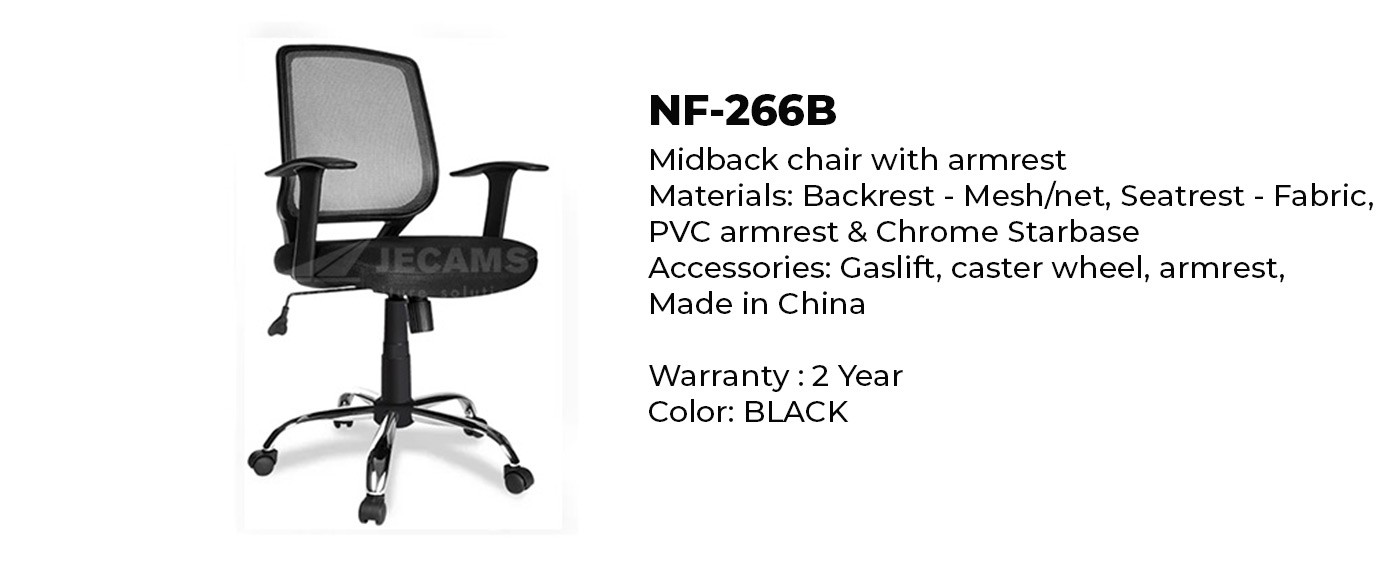 Mid Back Mesh Office Chair with Armrest