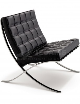 black office sofa Barcelona Chair