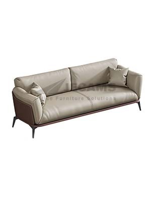 Gray Brown Lounge Chair 3-Seater
