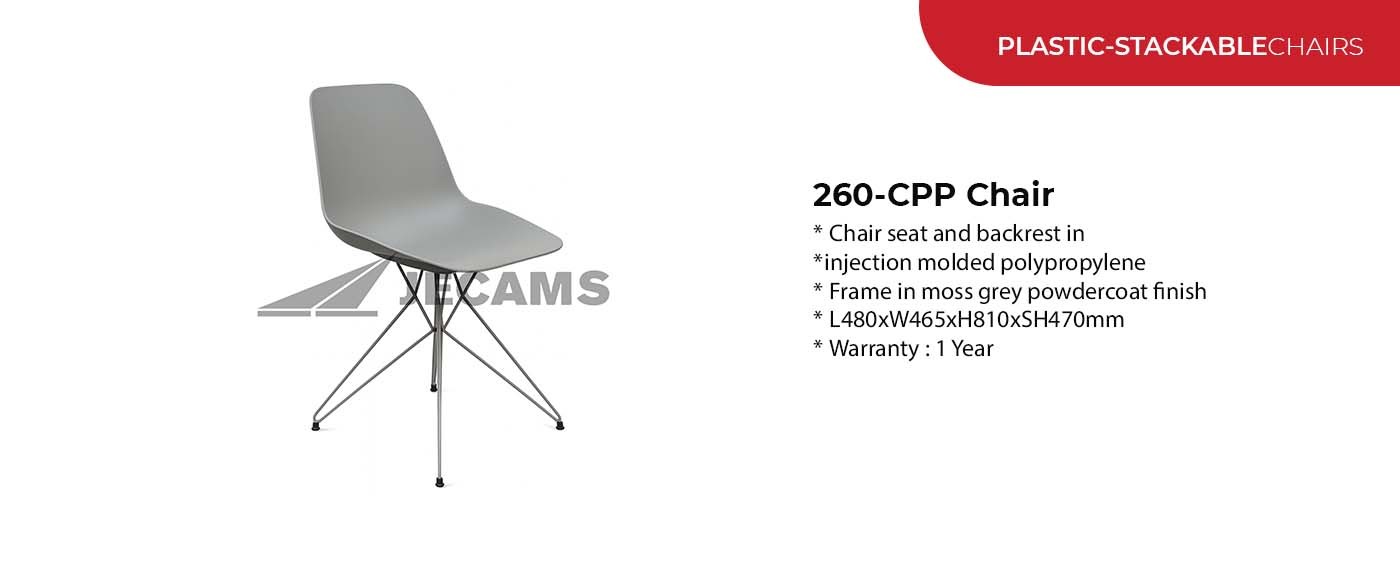 moss grey plastic chair