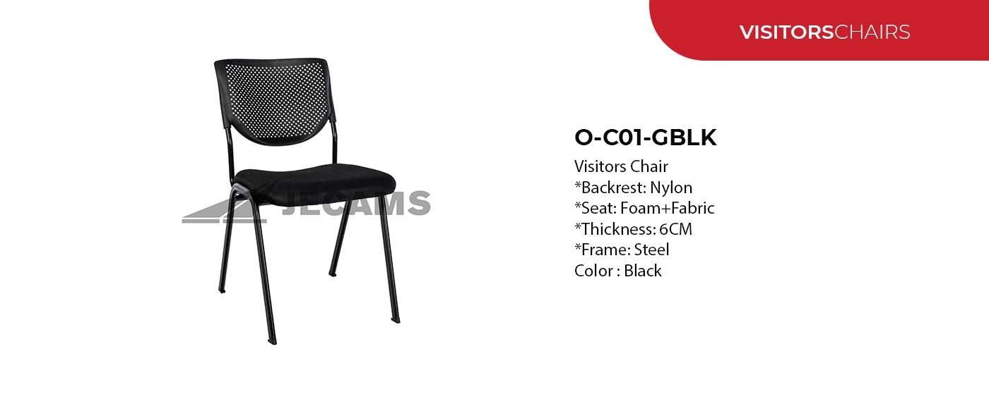 black chair for visitors