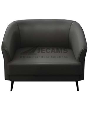 Classic Black 1-Seater Sofa