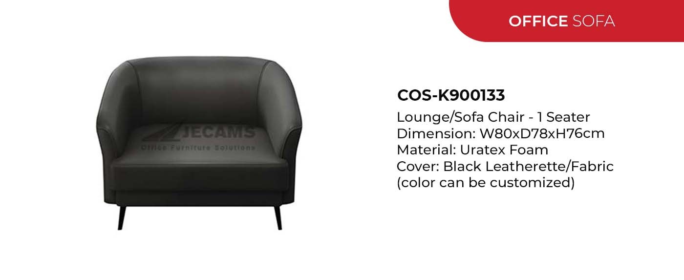 1 seater black sofa
