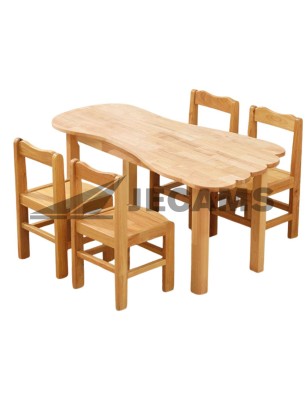 Student desk with solid wood tabletop