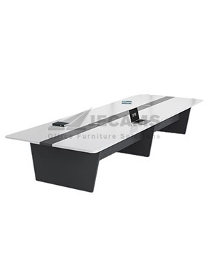 white conference room table