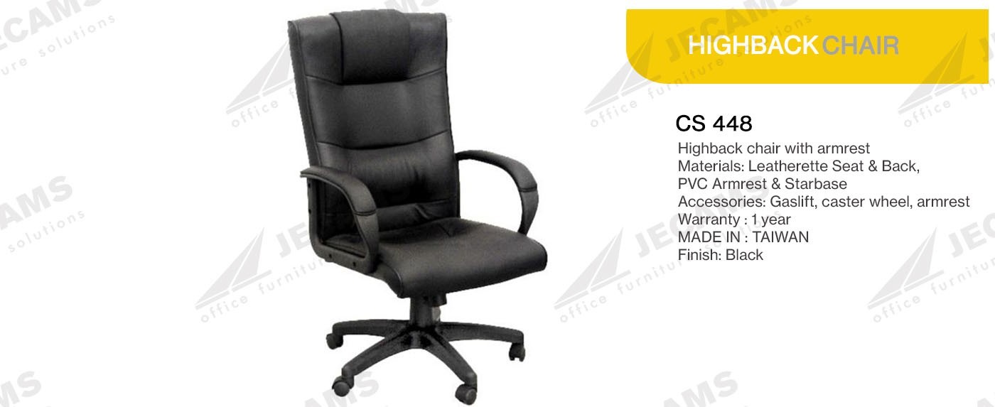 Black Leatherette Highback chair