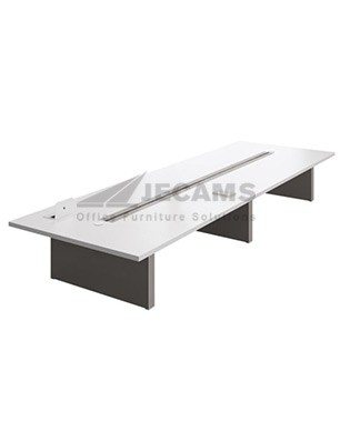 white conference room table