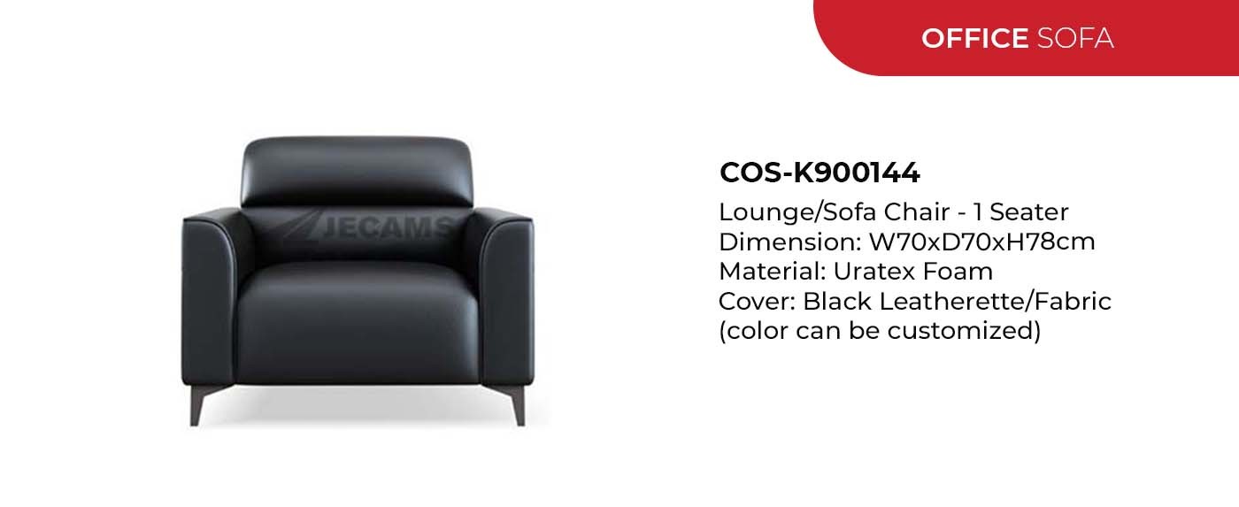 black sofa 1 seater