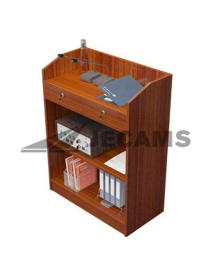 Polished wooden podium for church or worship gatherings