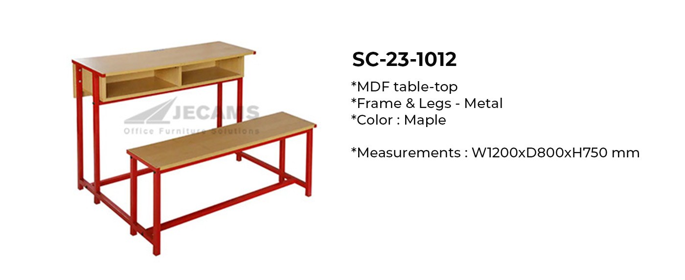 maple finish school desk.