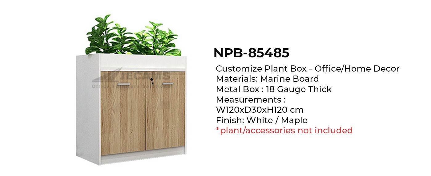 White Office Plant box