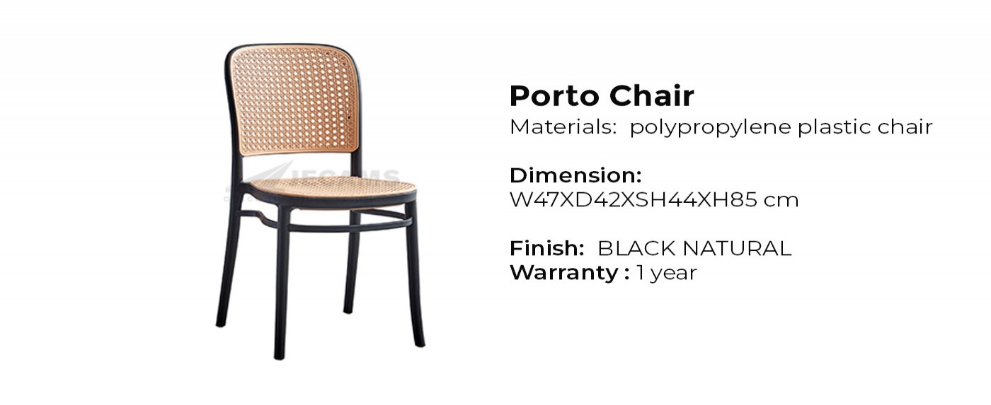 Black Natural Plastic Chair