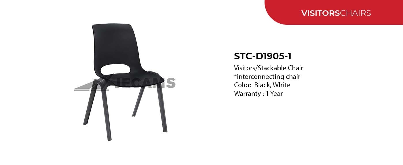 black stackable visitors chair