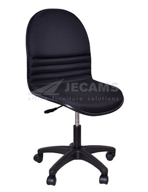 Leatherette Office Chair Without Armrest