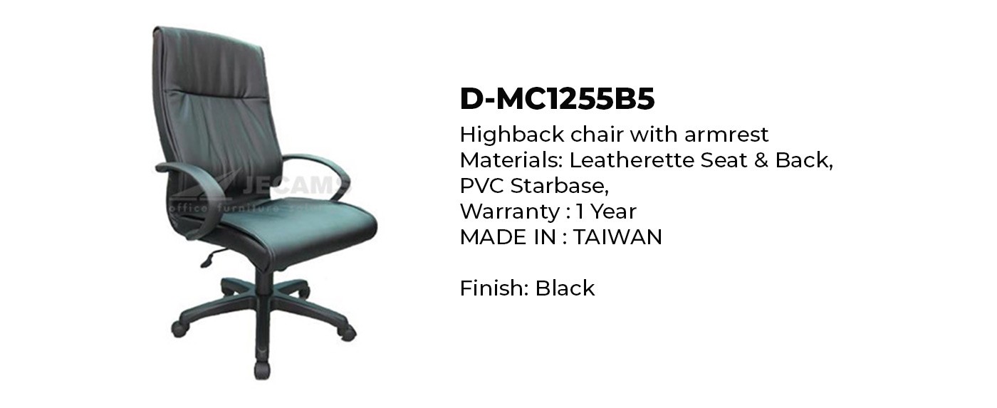 leatherette executive black chair