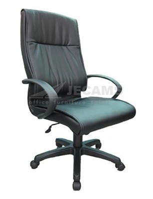 Leatherette Executive Chair In Black