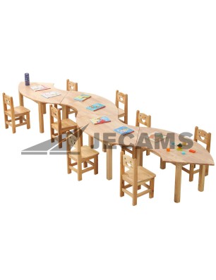 School desk with flexible design