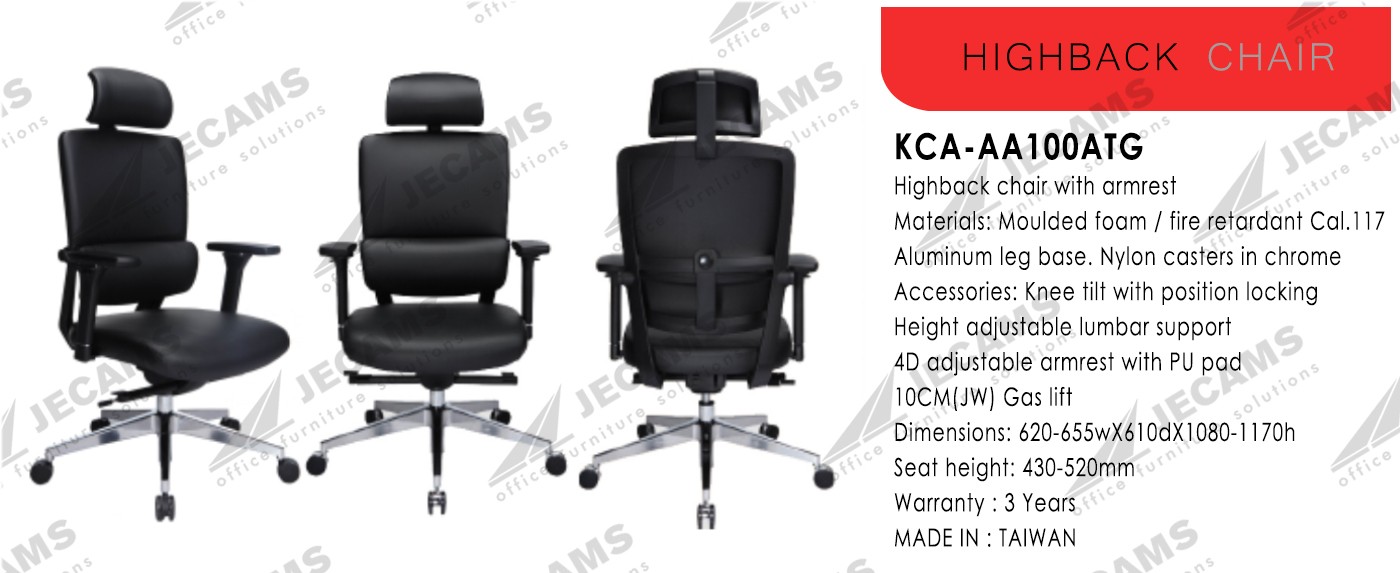 gaslift highback chair with headrest