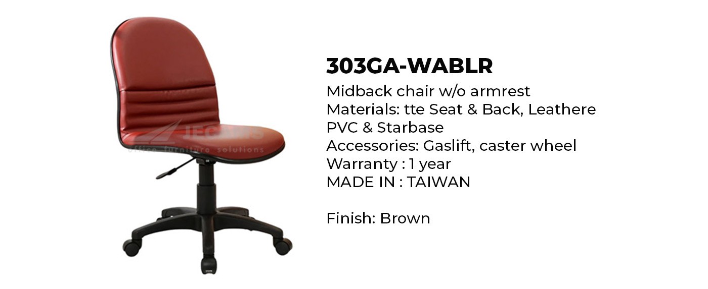 brown midback chair