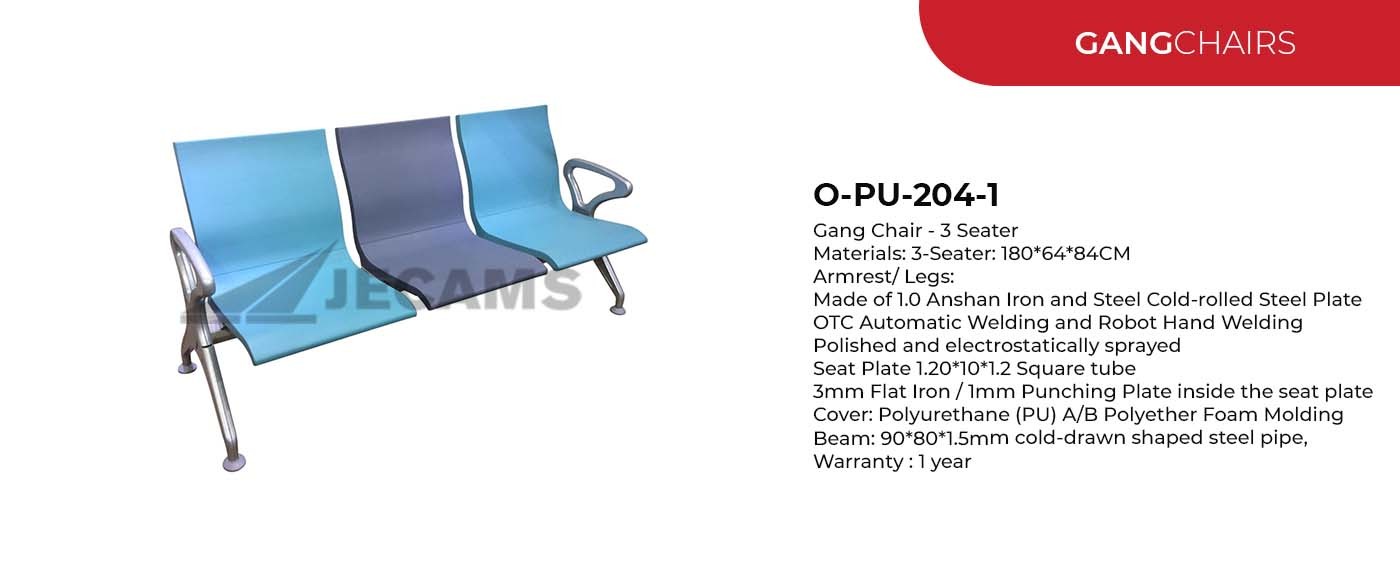 waiting area gang chair