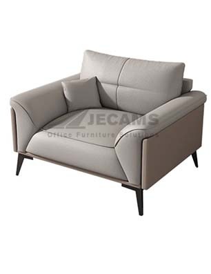Gray Leatherette Single Sofa