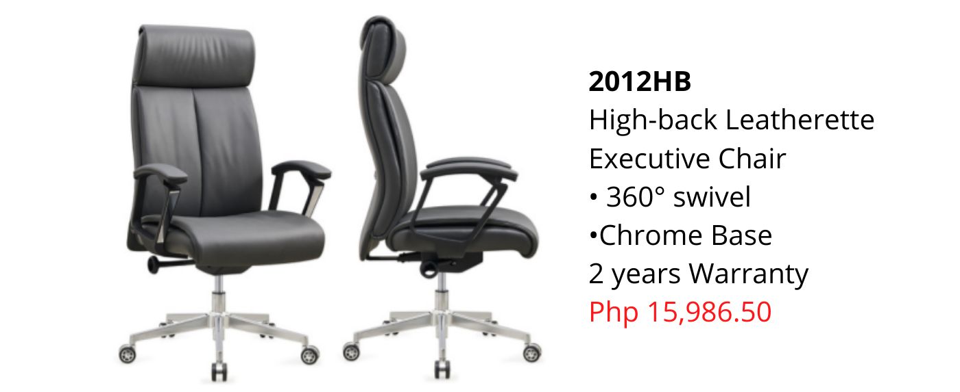 executive swivel chair with armrest