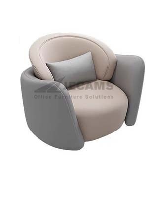 Single Gray Leatherette Sofa