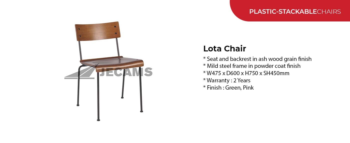 wood style stackable chair