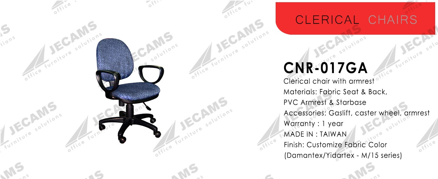 Custom Clerical chair with armrest